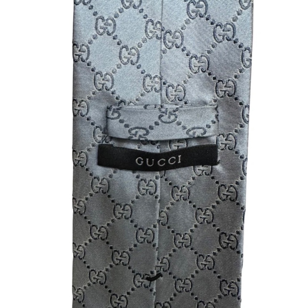 Tie, Gucci Slate Blue Necktie - Picture 3 of 4